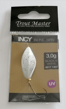 trout master spin spoon black n white